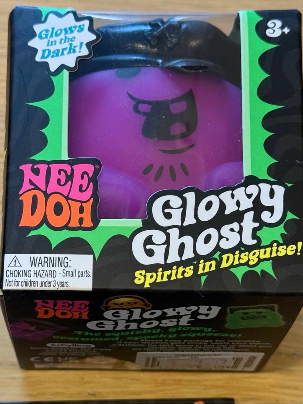 NeeDoh Glowy Ghost Kids Toy - Purple (Glows in the Dark) new and authentic!